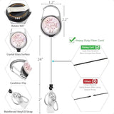 🌟 Women’s Inspirational Badge Holder – Retractable Reel ID Card Holder with Heavy Duty Clip & Vertical Name Tag Design