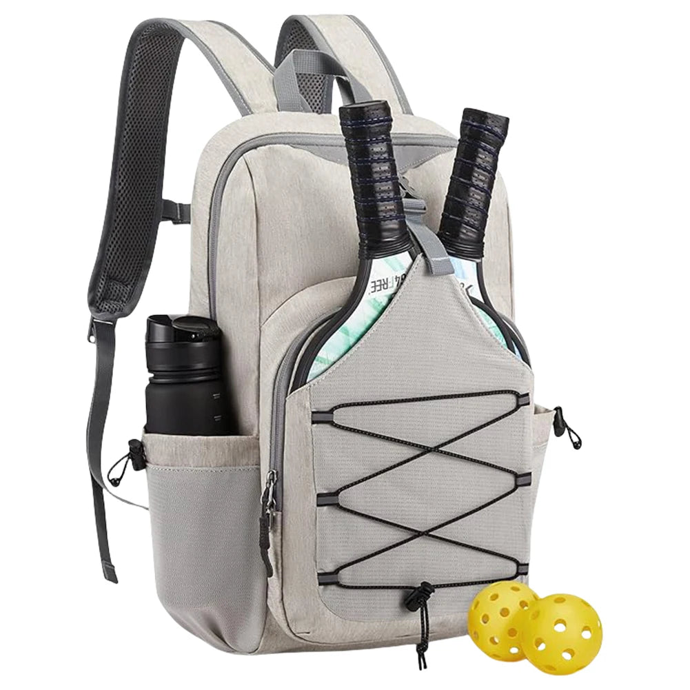 Large-capacity pickleball racket backpack – portable paddle bag rucksack for hiking, sports, traveling & outdoor outings
