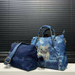 2-Piece Women’s Inlaid Elegant Shoulder Bag Set – Personalized Y2K Digital Print Street Style