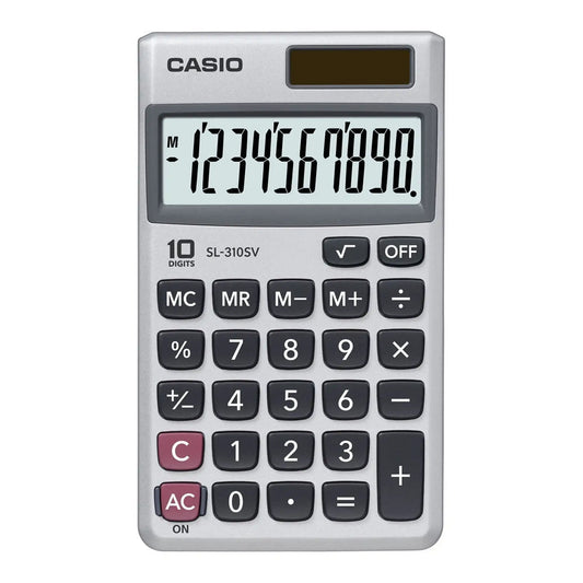 Casio SL-310SV 10-Digit Solar-Powered Wallet-Size Basic Calculator