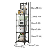 5-Tier Heavy-Duty Storage Shelves Unit – Rolling Rack with Wheels for Laundry, Kitchen & Garage