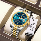 POEDAGAR Luxury Sport Men’s Watch – Waterproof Stainless Steel Quartz Wristwatch with Date & Luminous Display