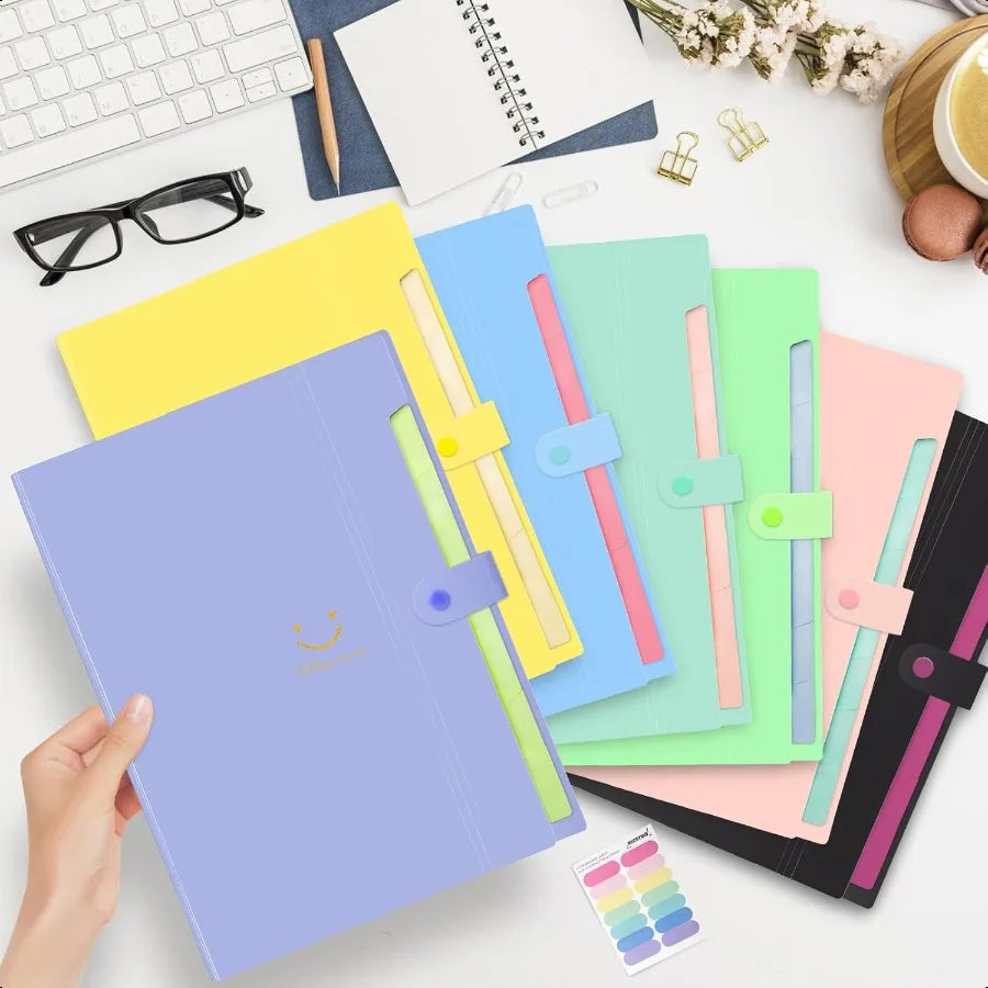 Expanding File Folder – 8-Pocket Accordion Organizer for A4 & Letter Documents 📁