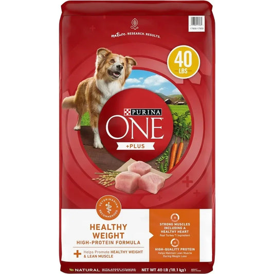 Plus Healthy Weight High-Protein Dog Food – Dry Formula for Weight Management & Energy Support (40 lb Bag)