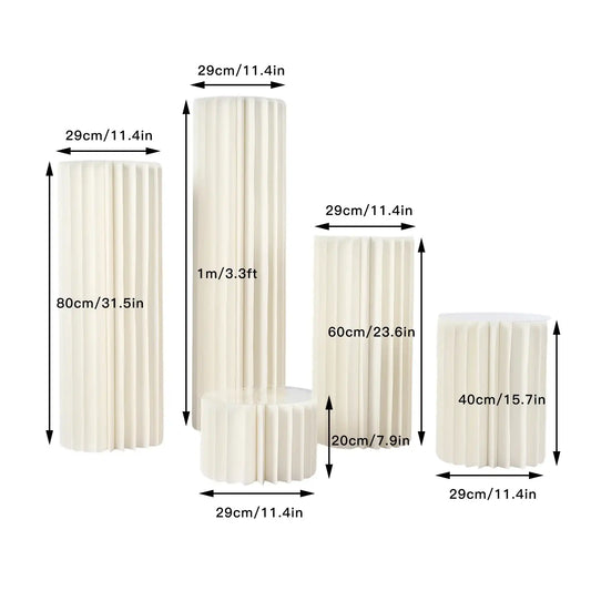 “Wedding Centerpieces Cardboard Vase Sets – Cylinder Flower Stand Décor for Party & Event Tables”
