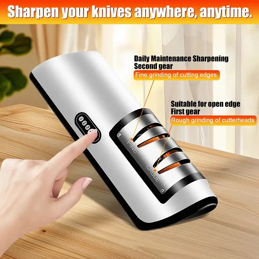 Fully-Automatic Electric Knife Sharpener – 4-Stage Precision Sharpening Machine for Kitchen Knives 🍴🔪 Electric Knife Sharpener