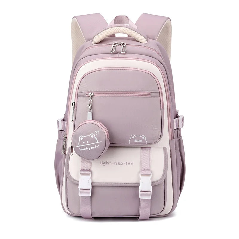 Waterproof Lightweight Girls’ Backpack – Fashionable School & Travel Bag with Colour-Print for Women & Children 🎒