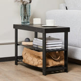 3-Tier Bamboo Shoe Rack Bench – Linen-Fabric Storage Organizer with 286 lb Load Capacity