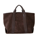 Women’s Suede Tote Bag – Large-Capacity Vintage Winter Shoulder Handbag for Shopping, Work & Daily Commute
