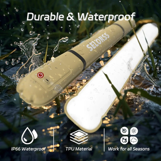 Selorss Rechargeable Camping Lamp – Portable Waterproof 2000mAh Tent Light & Spotlight for Outdoor & Work 🏕️🔦💡