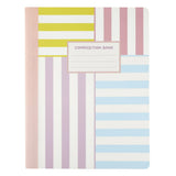 Sunshine Sage Composition Notebooks – 4-Pack Lined Journals with Striped Covers for School & Office