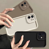 3-Piece Solid Color iPhone Case Set – Luxury Anti-Drop Protective Covers with Camera Protection for iPhone 15–11 Pro
