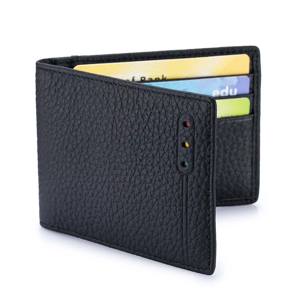 RFID Blocking Genuine Leather Slim Wallet – Unisex Soft Credit Card Holder & Thin Minimalist Purse for Men & Women