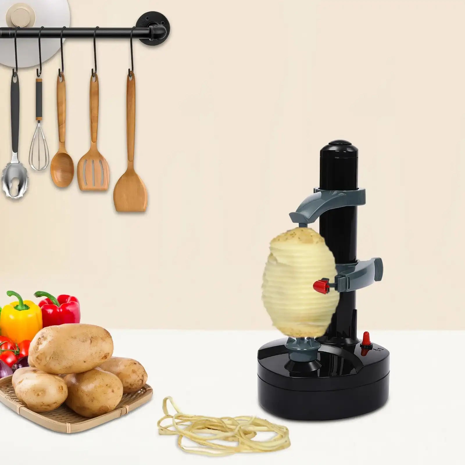 Automatic Electric Vegetable & Fruit Peeler – Stainless Steel Multi-Function Kitchen Tool