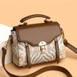 Stylish Women’s Crossbody Handbag – Elegant Brown Shoulder Bag with Lock & Decorative Stitching 👜✨
