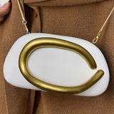 Women’s Retro PU Leather Clutch Bag – Elegant Evening Party Shoulder Crossbody Purse with Chain Strap & Phone Holder