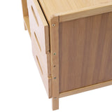 3-Tier Bamboo Bedside Table – Natural Nightstand Organizer & Storage Box for Bedroom, Living Room or Office