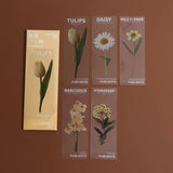 5-Piece Flower Series PVC Bookmarks – Cute Page Markers for Books & School Supplies