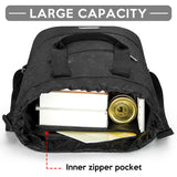 Composite Nylon Outdoor Backpack – Lightweight Reflective Bundle-Pocket Daypack | Black Travel & Hiking Bag