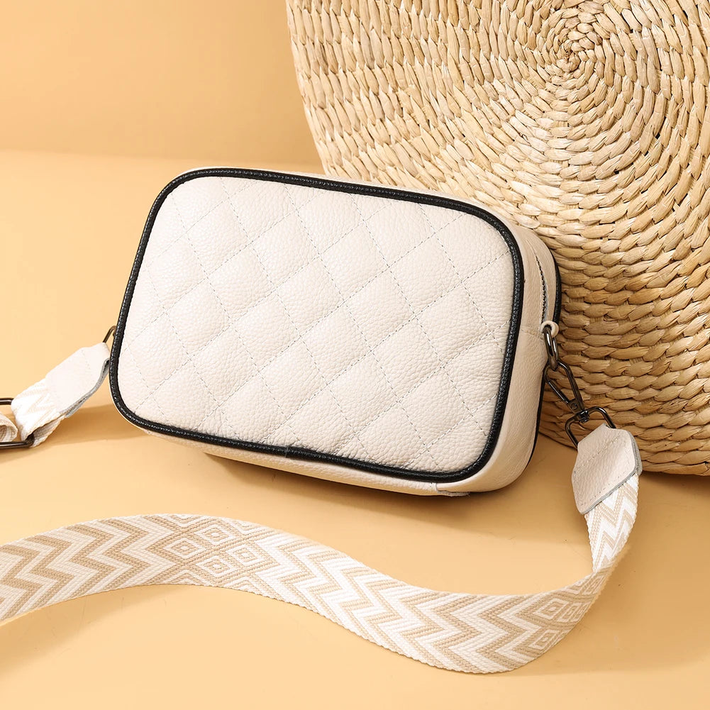 Women’s Genuine Leather Crossbody Bag – Vintage Shoulder Satchel Handbag for Casual Daily Wear & Travel
