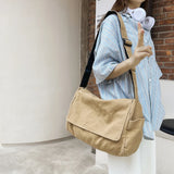 Vintage-Style Canvas Messenger Bag for Women – Versatile Retro Tote Sling with Adjustable Strap