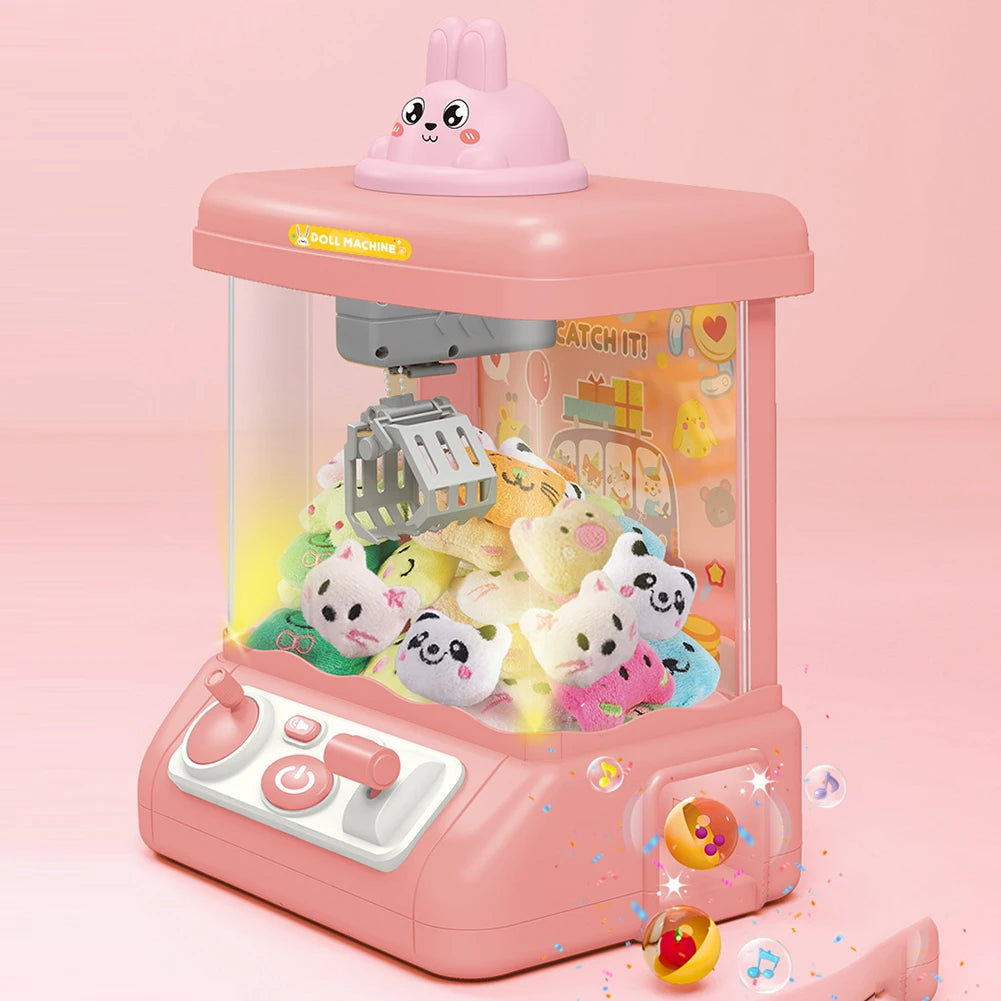 Automatic Arcade Claw Machine Toy – USB Charging Kids Catch Game with Music, Lights & Strong Grip, Birthday Gift for Boys & Girls