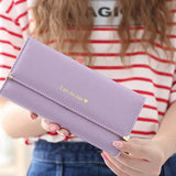 Women’s Long PU Leather Trifold Wallet – Elegant Card Holder Clutch Purse & Mobile Handbag