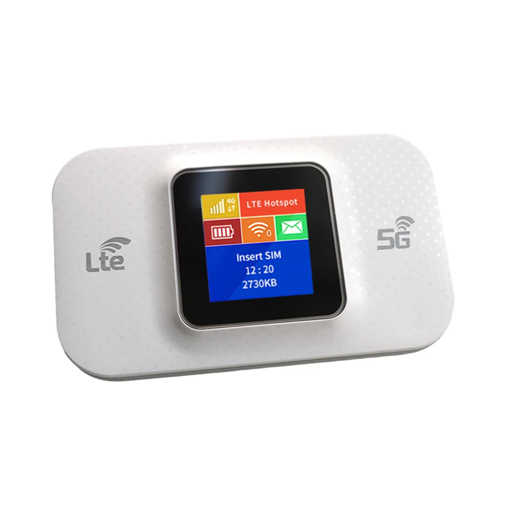 4G LTE Portable WiFi Router – Wireless Mobile Hotspot with SIM Card Slot & 3650mAh Battery for Car, Travel & Home Use