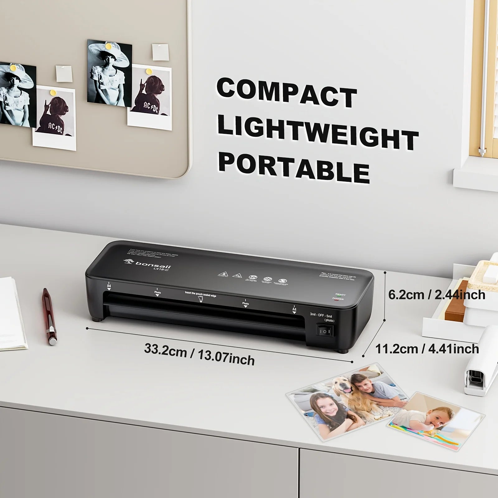 Bonsaii 9″ Thermal Laminator – Compact Jam‑Proof Laminating Machine with Precision Temperature Control