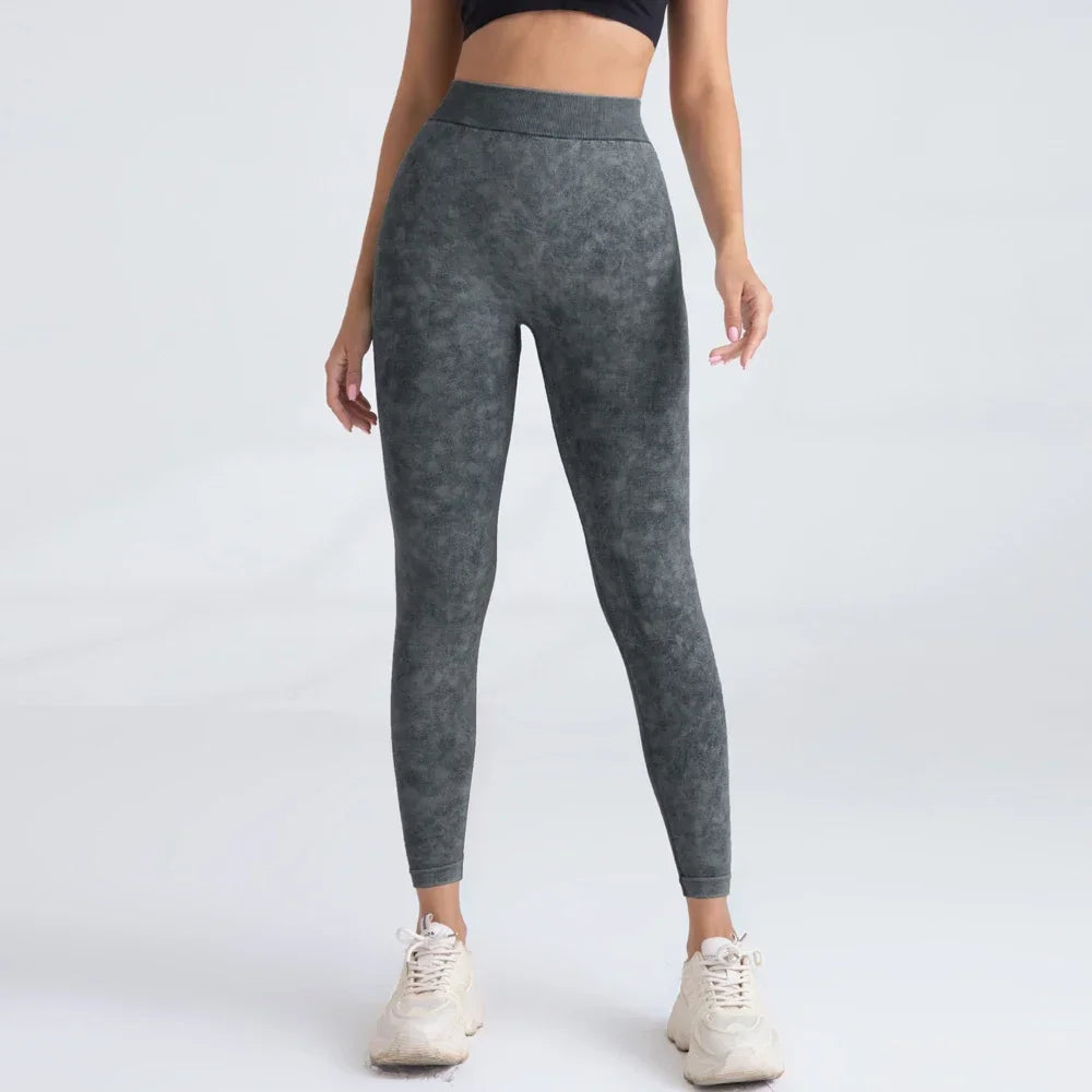 V-Back Yoga Pants for Women – Seamless High Waist Push-Up Leggings, Scrunch Gym Tights for Fitness & Workout