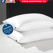 Goose Down Pillows Set of 2 – King Size Soft & Breathable Hotel-Quality Down and Feather Bed Pillows | Supportive for All Sleep Positions
