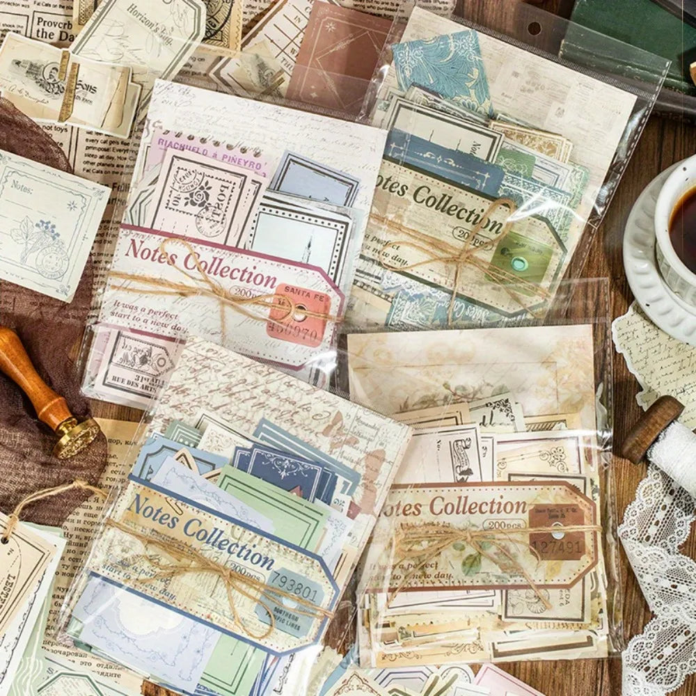 800-Piece Vintage Ephemera Pack – Retro Receipt & Memo Papers for Junk Journaling & Scrapbooking 📜✨