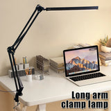 💡 LED Desk Lamp with Clamp – 10W Swing Arm Dimmable Light with 10 Brightness Levels & 3 Lighting Modes, Eye-Caring