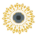26.4” Luxury 3D Peacock Wall Clock – Large Decorative Metal Wall Art for Modern Living Room & USA Home Décor