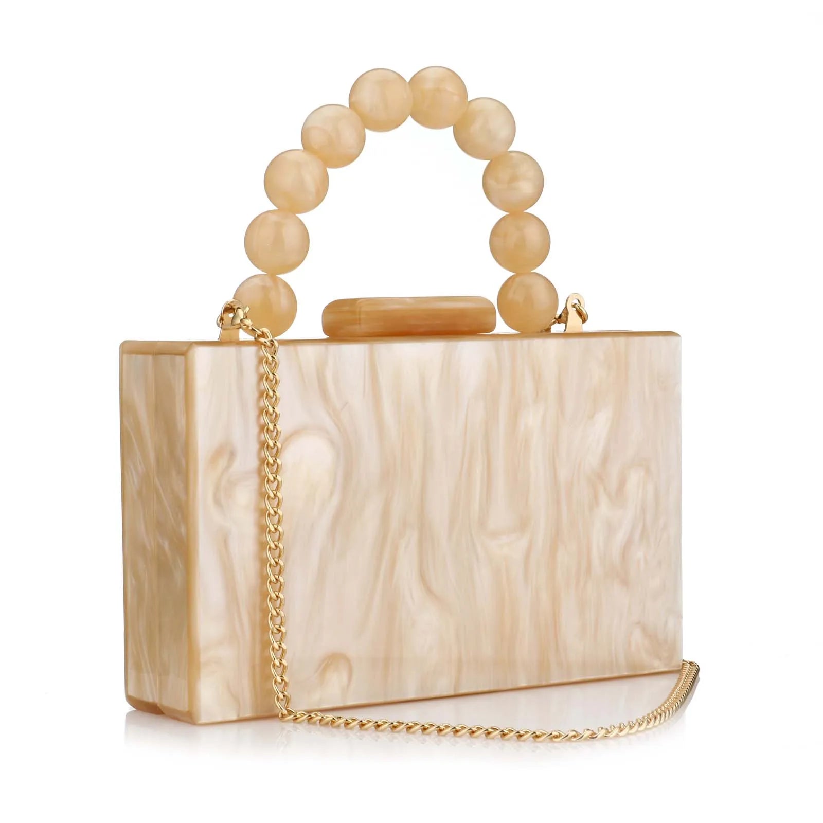 Pearl Marble Dark Green Acrylic Evening Crossbody Bag – Luxury Flap Purse for Weddings, Parties & Chic Beach Events