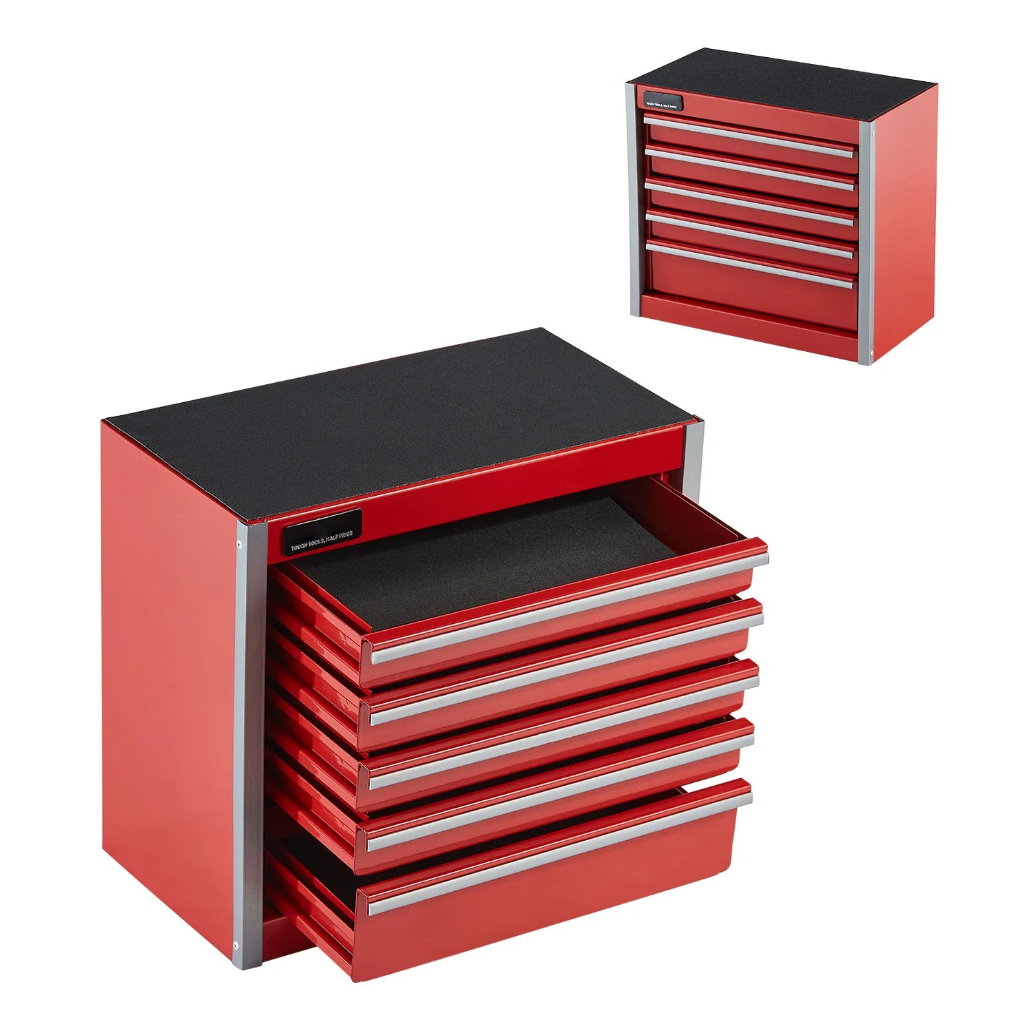 Heavy-Duty 5-Drawer Metal Tool Chest – Portable Garage Storage Cabinet with PP Feet Pads