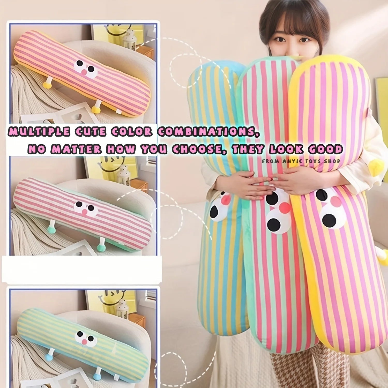 Large Full-Body Pillow – Breathable Side-Sleeper Support Long Bed Pillow for Back & Stomach Pain Relief