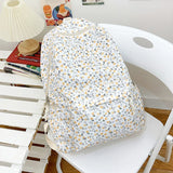Floral Aesthetic Lightweight Laptop School Backpack – Nylon Fashion Bookbag for Teen Girls, Women & Kids