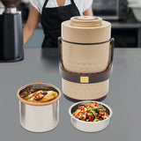 3-Tier Insulated Food Thermos Lunch Box – Sealed Stackable Thermal Container for School & Daily Use