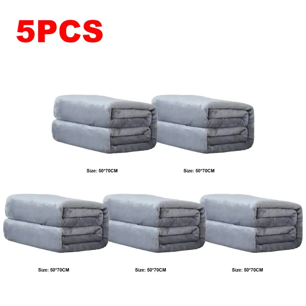 Flannel Fleece Blanket – Cozy Soft Plush Winter Blanket, Multi-Functional Thermal Throw for Home & Office (1–10PCS Options)