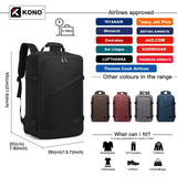 KONO 38L Carry-On Backpack (55×35×20 cm) – Cabin Size Travel Hand Luggage Shoulder Bag