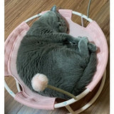 Petide Cat Mesh Hammock – Breathable Indoor Cat Bed with Cushion, Space-Saving Hanging Design for Comfortable Lounging