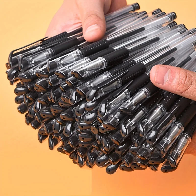48-Piece Gel Pens Set – Transparent Barrel & 0.5 mm Smooth Writing for School & Office ✍️🖊️