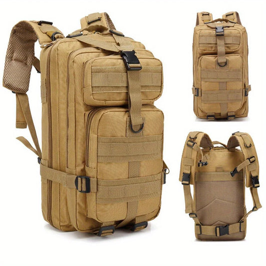 30 L Outdoor MOLLE Canvas Backpack – Tactical / Hiking / Camping Daypack