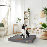 Large Orthopedic Dog Bed – Padded Foam Cushion Pet Bed with Washable Cover & Support Pillow for Dogs”