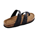 Women’s Summer Cork Sandals 👡 – Classic Leather Buckle Slides, Casual Open-Toe Slippers for Everyday Comfort