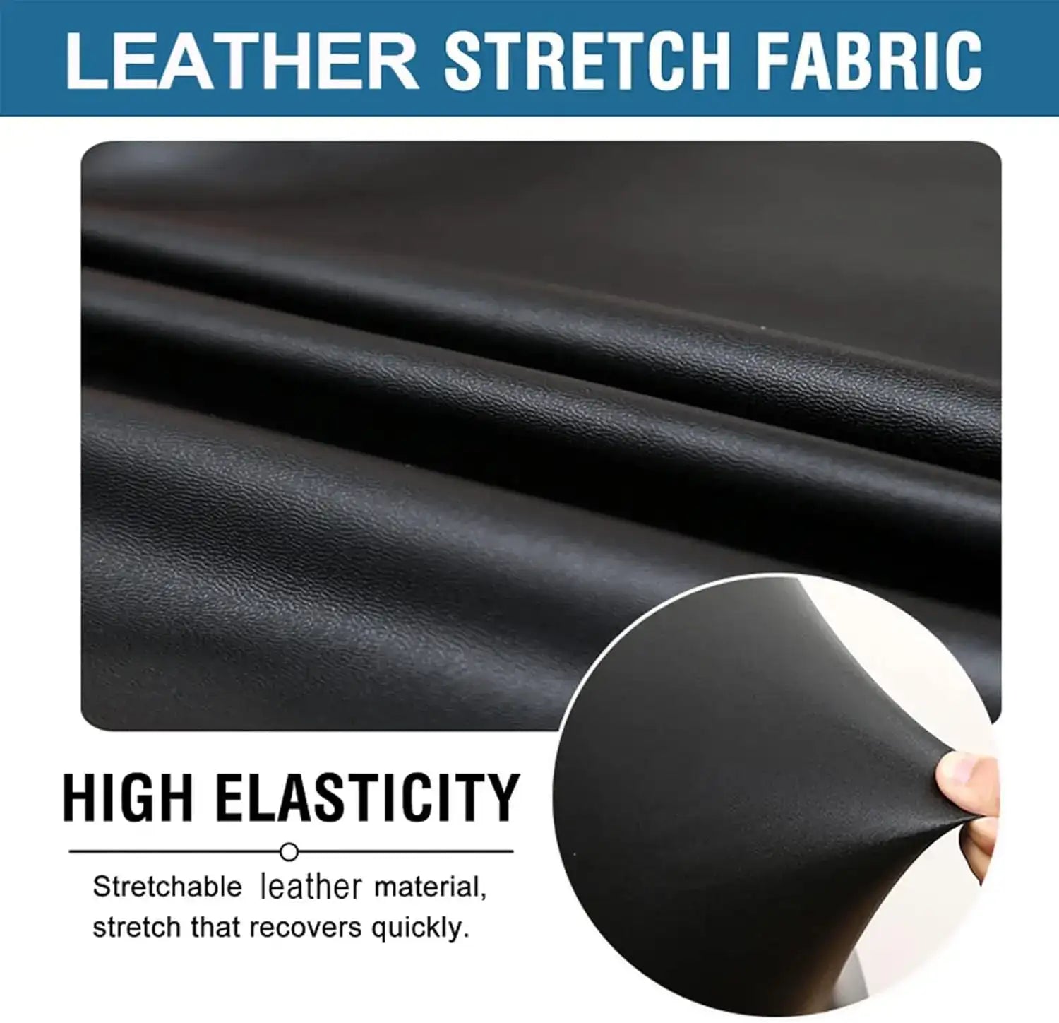 Waterproof Stretch Chair Cover for Office Chairs – PU Leather Slipcover with Elastic Base, Universal Fit Rotating Computer Seat
