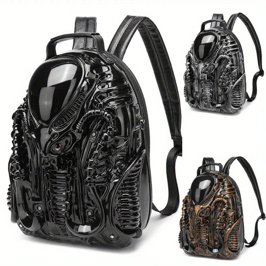 Cyberpunk Alien Graphic Unisex Backpack – Personalized Creative Design