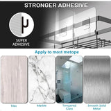 Adhesive No-Drill 5-Pack Corner Shower Caddy Set – Rustproof Stainless Wall-Mounted Organizer Shelves