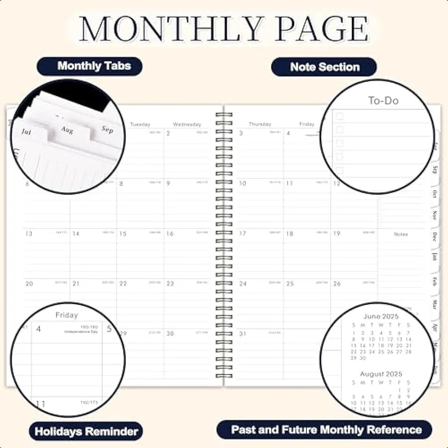 2025–2026 Academic Planner – 9" x 11" Weekly & Monthly Organizer (July 2025–June 2026) with Pocket & Premium Paper 📘